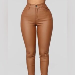 Fashion Nova Double Dare Faux Leather Pants Size XL